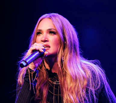 image of carrie underwood singing into a microphone
